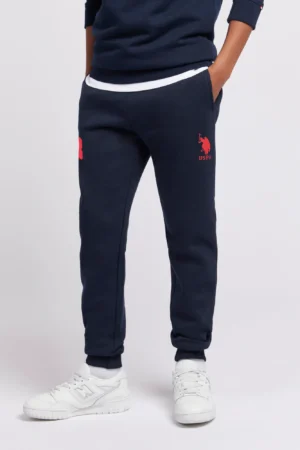 Boys Double Horsemen Joggers in Mid Grey Marl